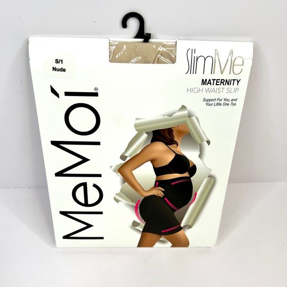 MeMoi Slim Me Size Small Women's High-Waist Nylon Maternity Slip Nude NEW Sealed - Picture 3 of 12